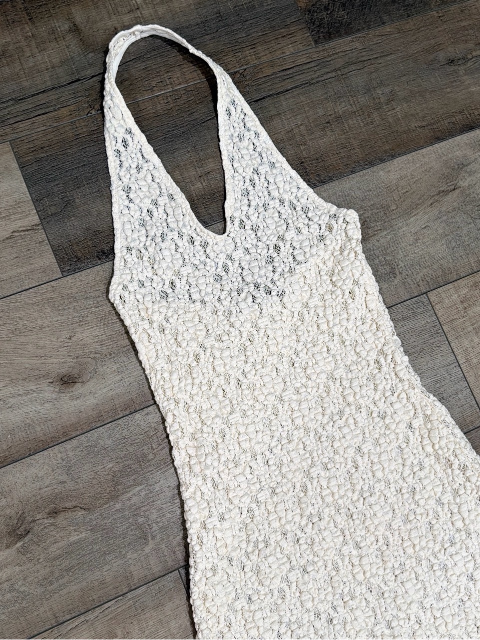 Enza Costa Puckered Lace Halter Dress — image 4 of 8